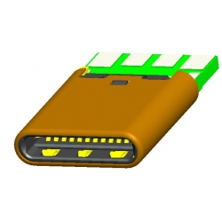 USB TYPE C PLUG 24Pin ASSY WITH PCB FOR 2.0 DATA超薄型